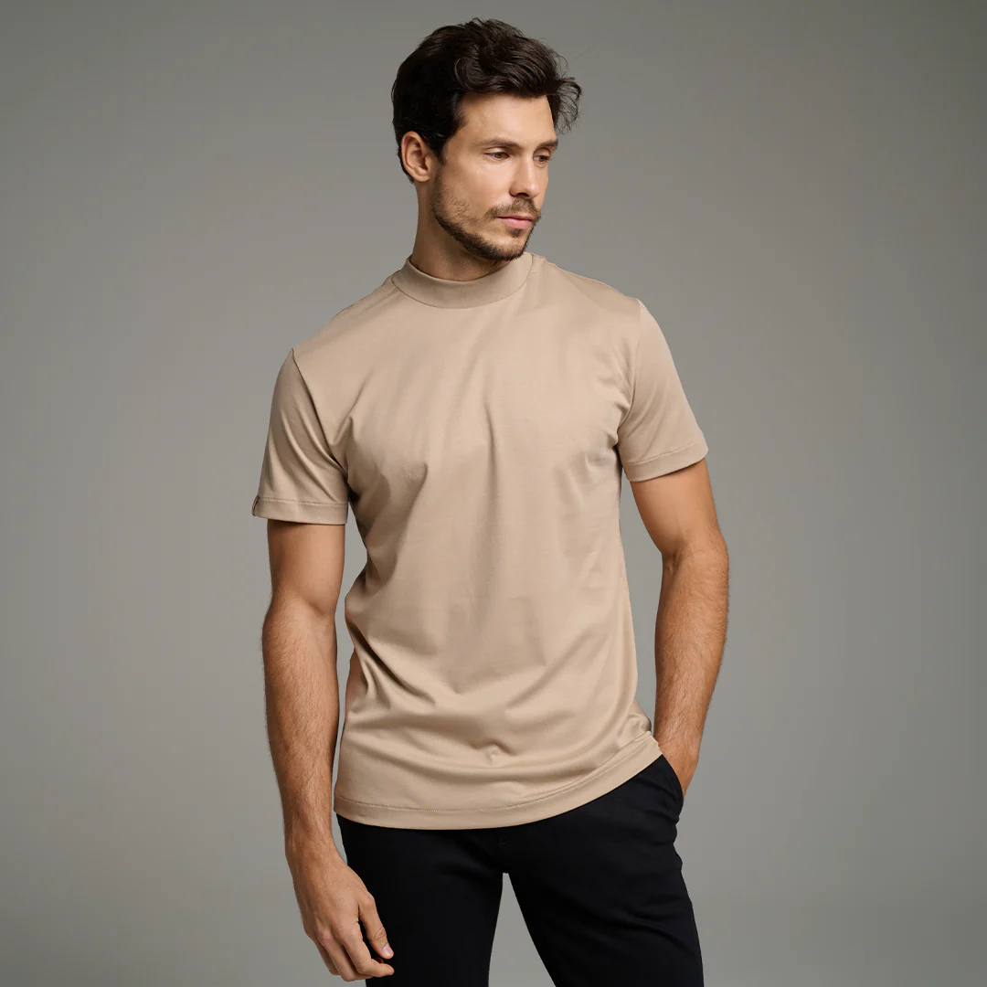 Camiseta Gola Alta Pima - Manga Curta - Image 11