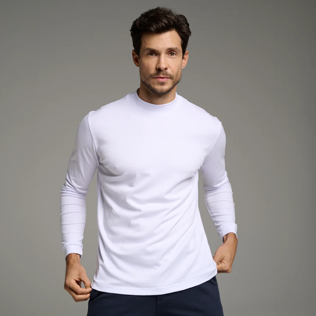 Camiseta Gola Alta Pima -  Manga Longa - Image 15