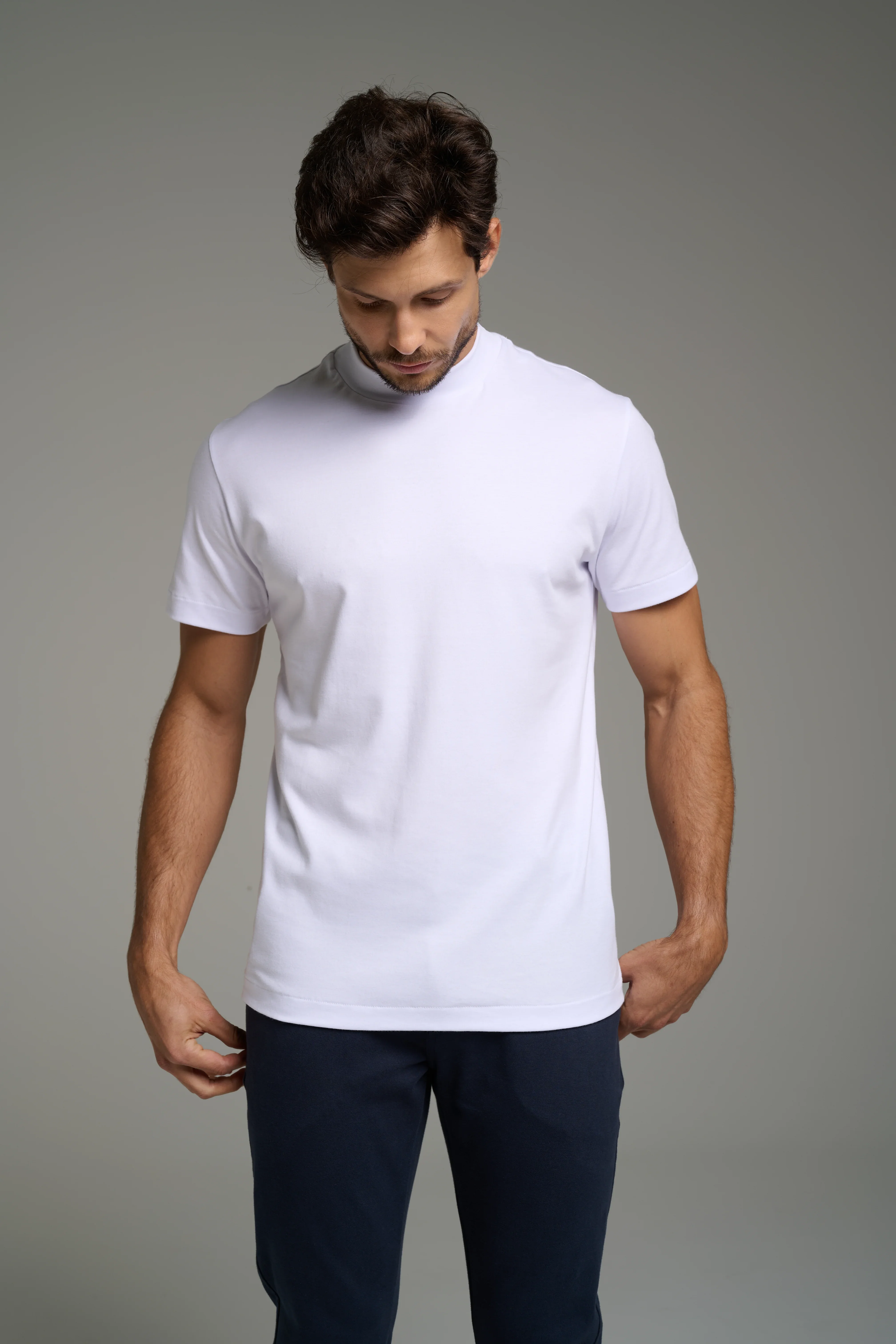 Camiseta Gola Alta Pima - Manga Curta - Image 19