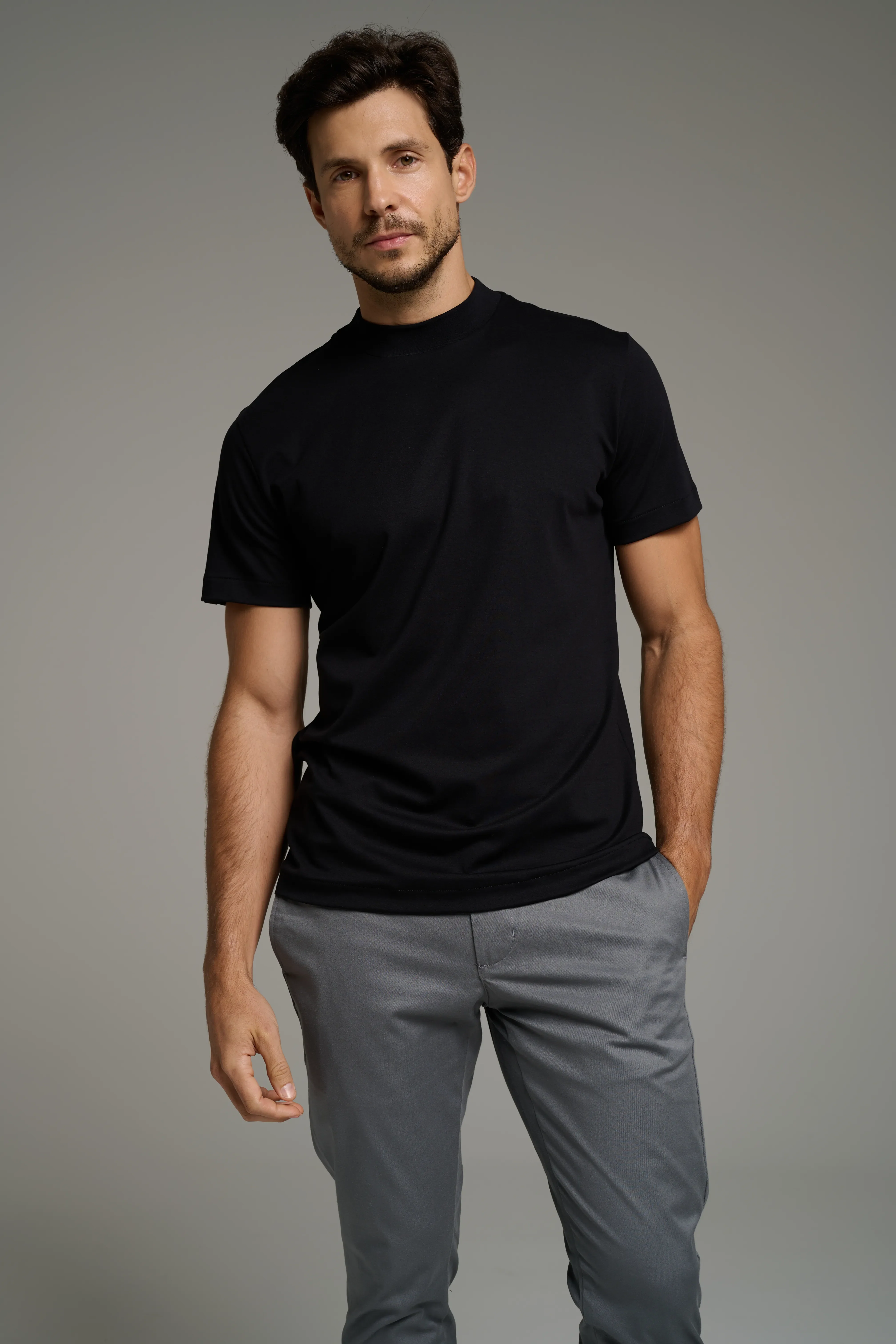 Camiseta Gola Alta Pima - Manga Curta - Image 3