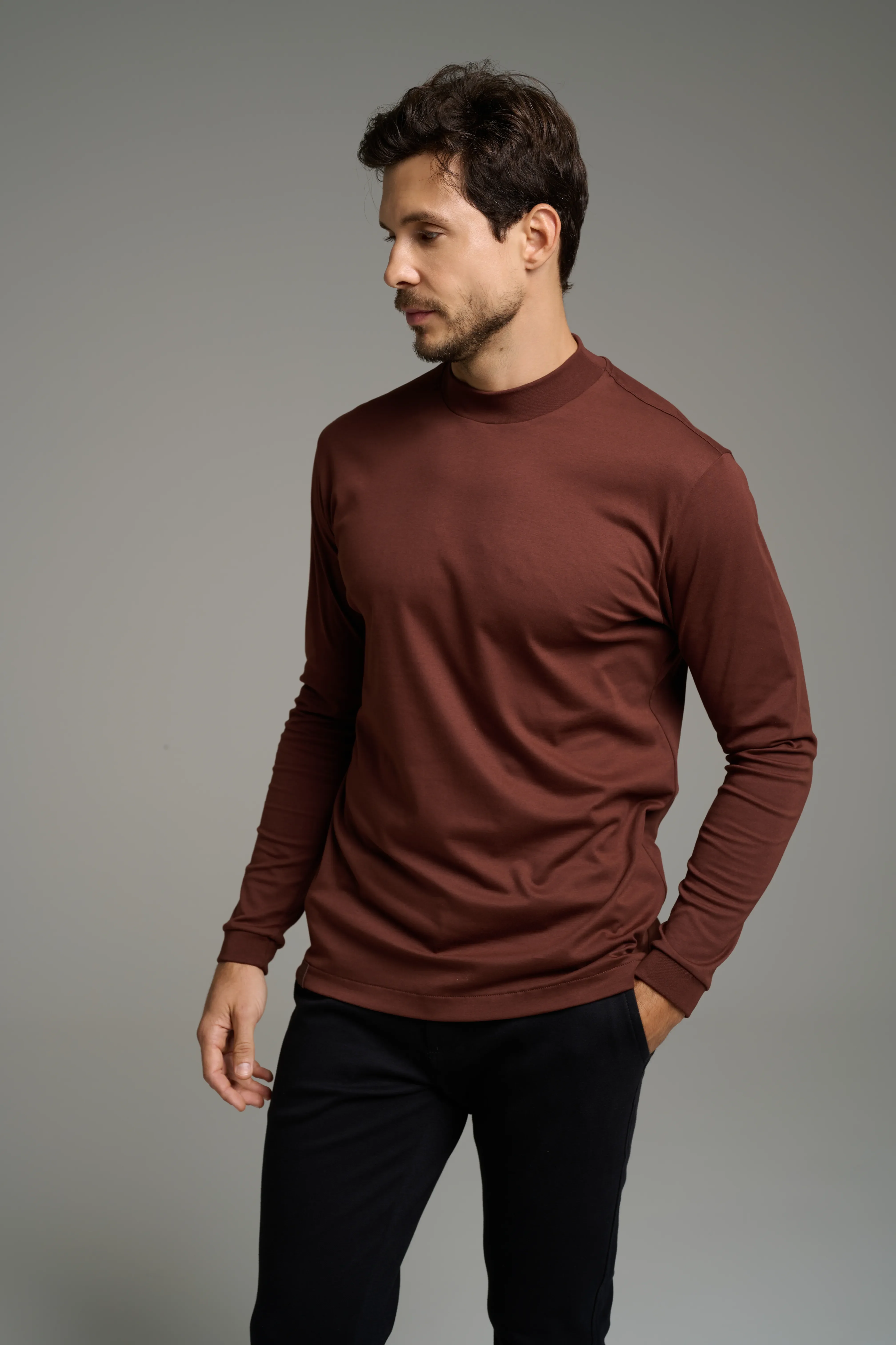 Camiseta Gola Alta Pima -  Manga Longa - Image 18
